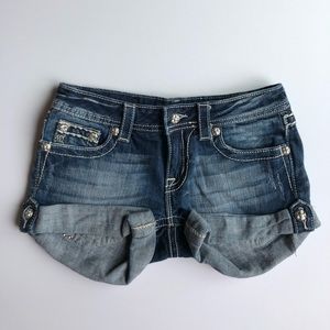 Miss Me cuffed shorts
